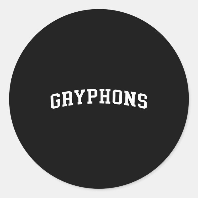 Gryphons  classic round sticker (Front)