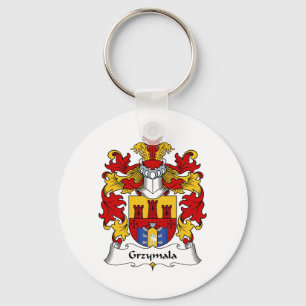 Grzymala Family Crest Keychain