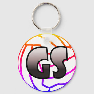 GS Goal Shooter Netball Player Position Keychain