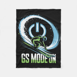 Gs Mode On Alpine Skiing Fleece Blanket
