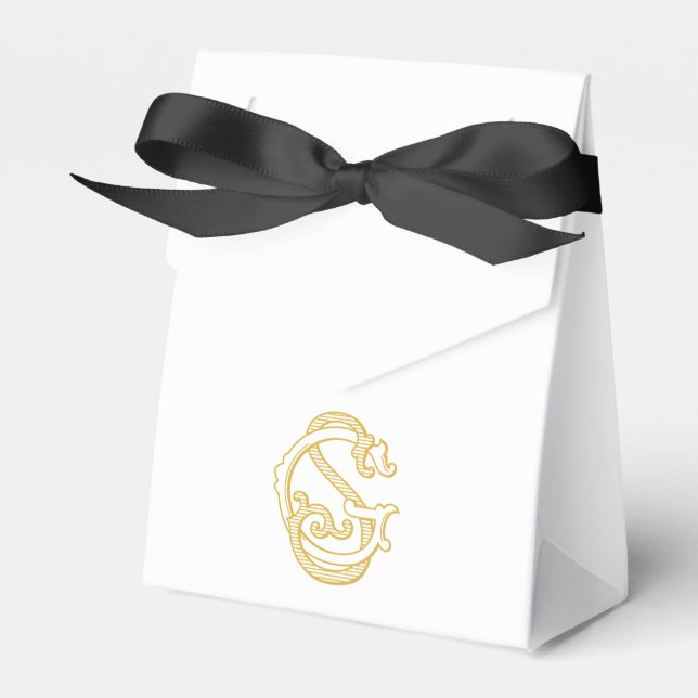 GS Monogram or SG Monogram favour box (Front Side)