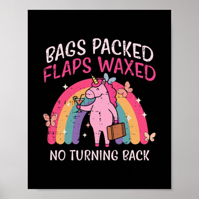 Gs Packed Unicorn Funny Inappropriate Vacation Wom Poster (Front)
