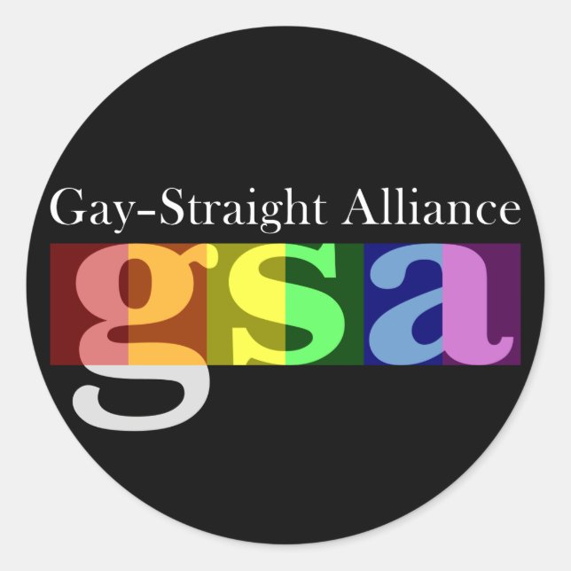 GSA Classic Round Dark Sticker (Front)