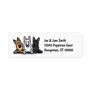 GSD Black White and Tan Simple