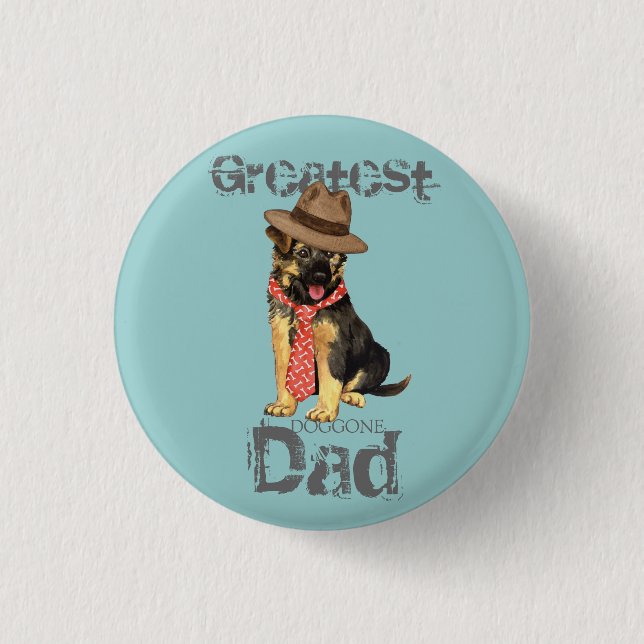 GSD Dad 1 Inch Round Button (Front)
