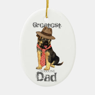 GSD Dad Ceramic Ornament