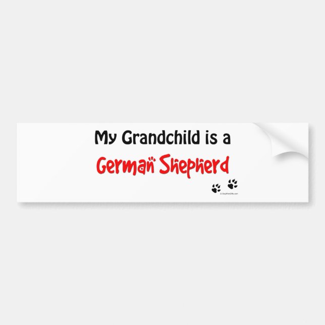 GSD Grandchild Bumper Sticker (Front)