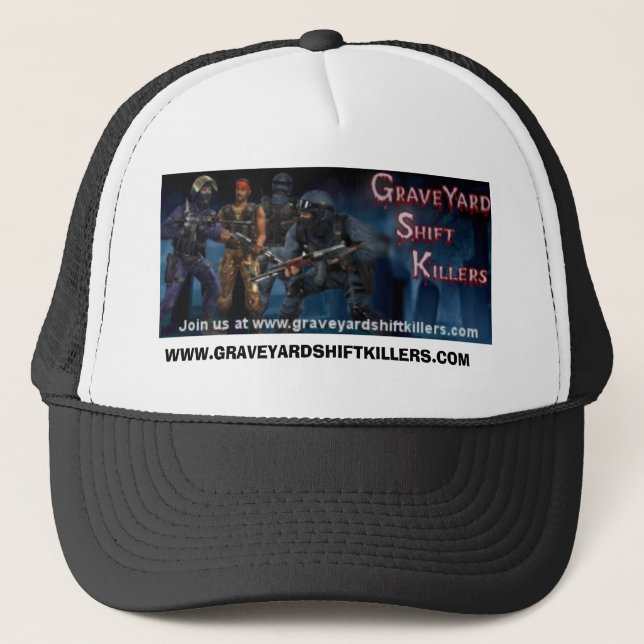 gsklogo, WWW.GRAVEYARDSHIFTKILLERS.COM Trucker Hat (Front)