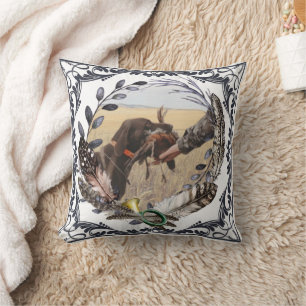 GSP, A hunter's partner in the field Throw Pillow