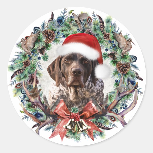 Gsp Christmas Classic Round Sticker (Front)