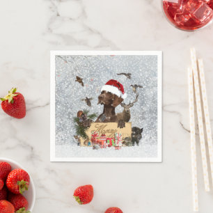 Gsp ,Dog christmas  Napkin