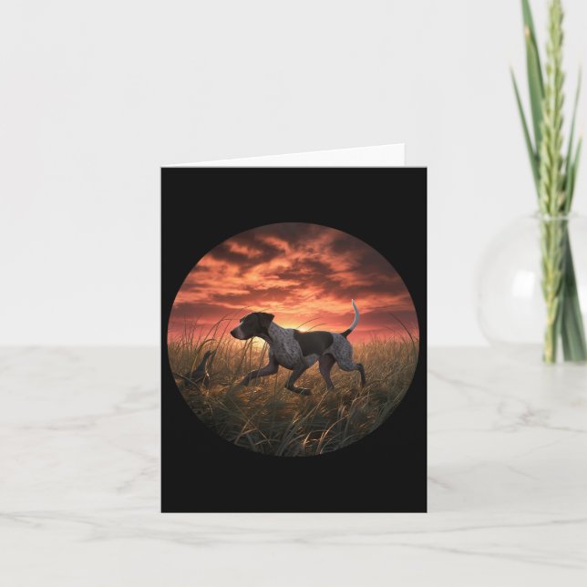 Gsp Hunter German Shorthaired Pointer Gsp Hunting  Card (Front)