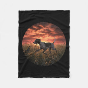 Gsp Hunter German Shorthaired Pointer Gsp Hunting  Fleece Blanket