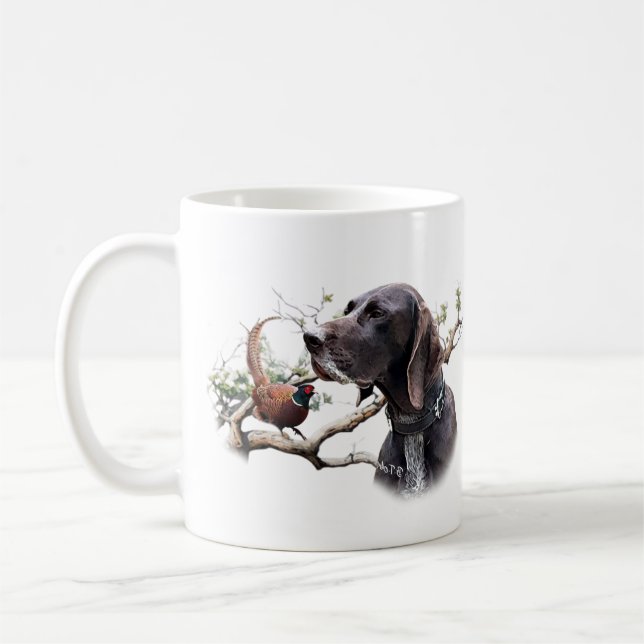 GSP Hunting Art – Precision, Passion, and Pheasant Coffee Mug (Left)