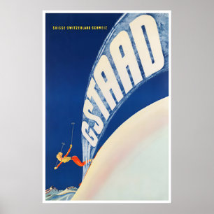 Gstaad Travel Poster Art Print Swiss Wall (XR3786)
