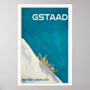 Gstaadt Bernese Oberland Mountain Snow Switzerland Poster