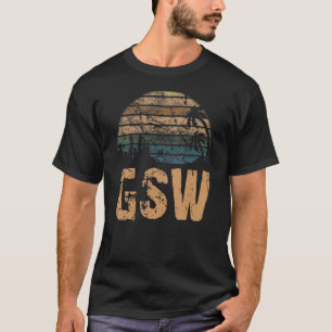 GSW Vintage Sunset Distressed T-Shirt
