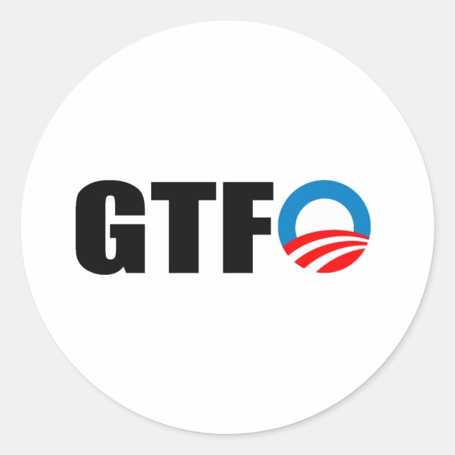 GTFO CLASSIC ROUND STICKER (Front)