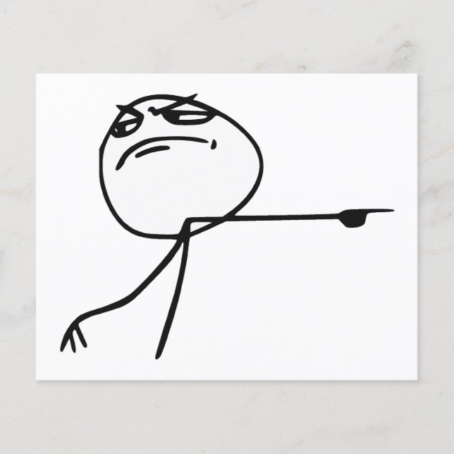 GTFO Get Out Guy Rage Face Comic Meme Flyer (Front)