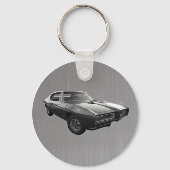 GTO in 1968 brushed steel Keychain (Front)