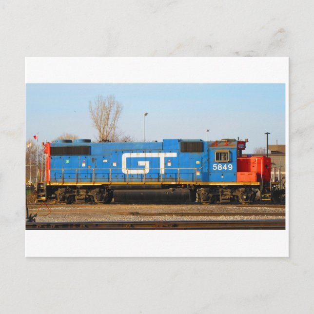 GTW 5849 Locomotive Engine CN Stuart Yard Hamilton Postcard (Front)