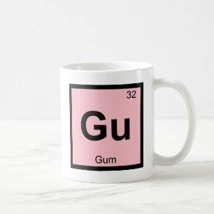 Gu - Gum Chemistry Periodic Table Symbol Coffee Mug