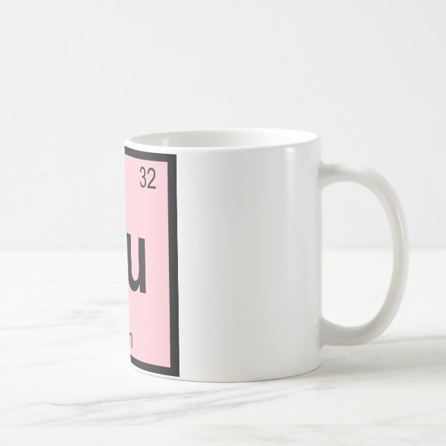 Gu - Gum Chemistry Periodic Table Symbol Coffee Mug (Right)