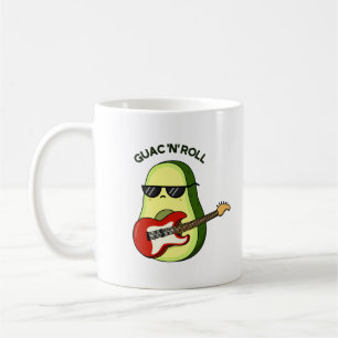 Guac And Roll Funny Avocado Pun  Coffee Mug
