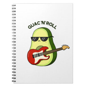 Guac And Roll Funny Avocado Pun  Notebook