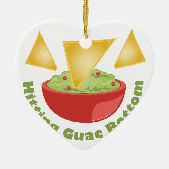 Guac Botom Ceramic Ornament (Front)