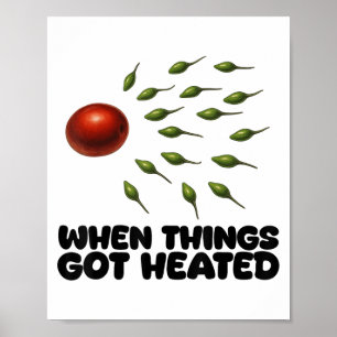 Guac How It Was Born Avocado Salsa Spicy Humour  Poster