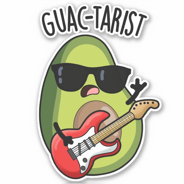Guac-tarist Funny Avocado Pun  (Front)