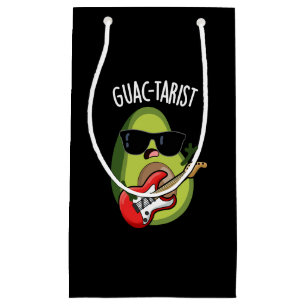 Guac-tarist Funny Avocado Pun Dark BG Small Gift Bag