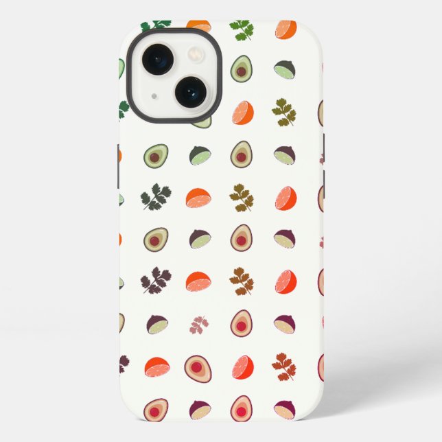 guacamole, pattern, avocado iPhone case (Back)