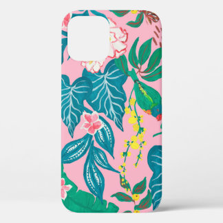 Guache painting seamless pattern with abstract tro iPhone 12 case