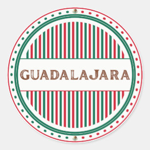 Guadalajara City Pride Emblem – Mexican Identity Classic Round Sticker