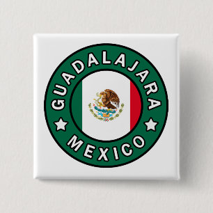 Guadalajara Mexico 2 Inch Square Button