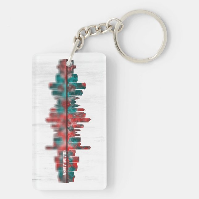 Guadalajara Skyline Keychain (Back)