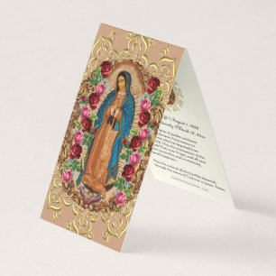 Guadalupe catholique prière Carte Sainte