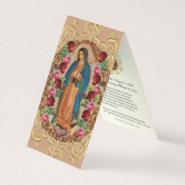 Guadalupe catholique prière Carte Sainte (Devant)