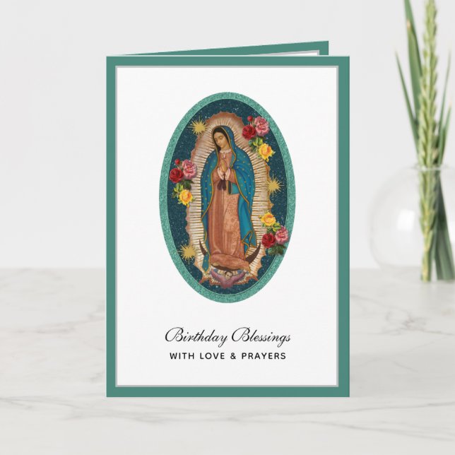 Guadalupe Élégante carte de célébration religieuse (Devant)