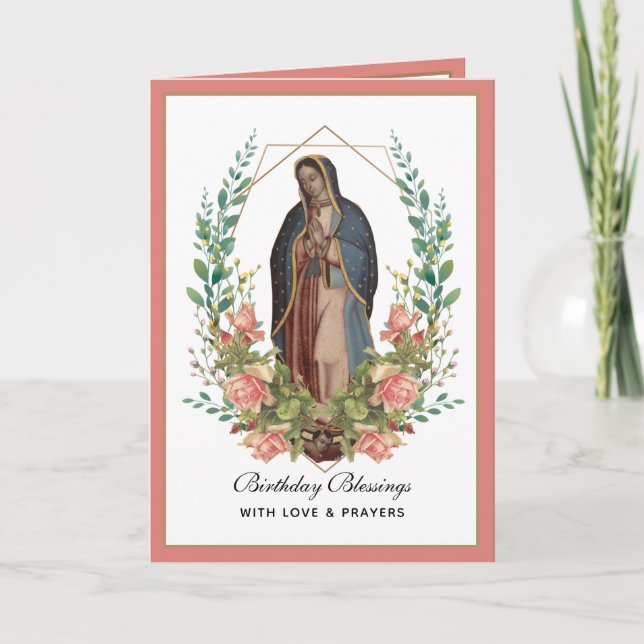 Guadalupe Élégante carte de célébration religieuse (Devant)