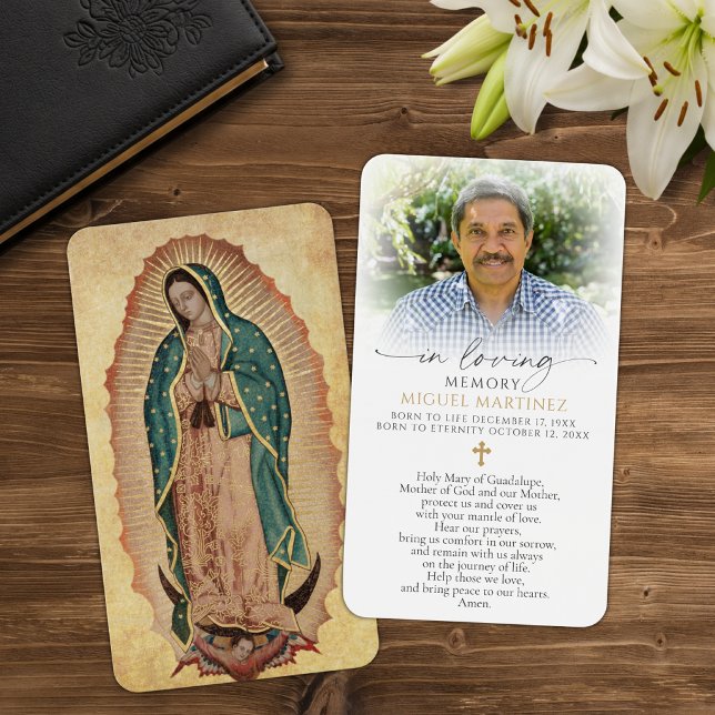 Guadalupe Funeral Catholic Prayer Card (Creator Uploaded)