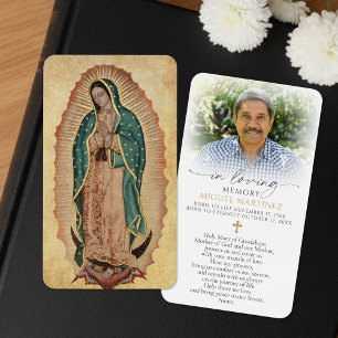 Guadalupe Funeral Catholic Prayer Card
