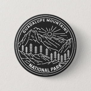  Guadalupe Mountains National Park Monoline   2 Inch Round Button