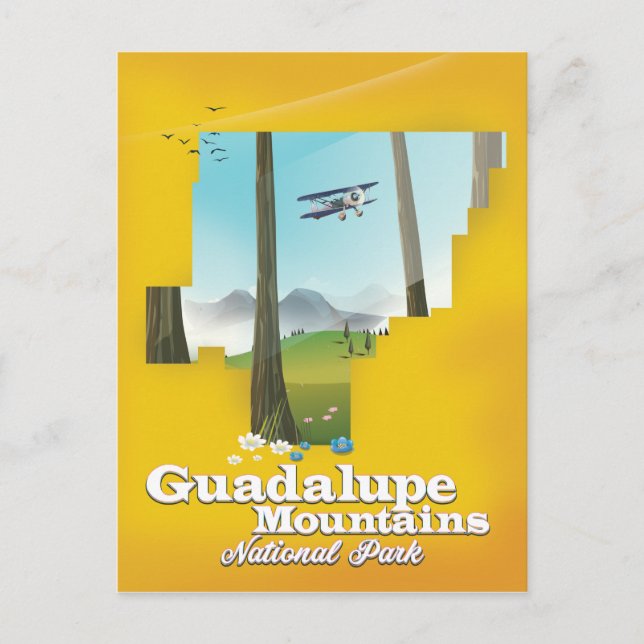Guadalupe mountains national park, Texas map. Postcard (Front)