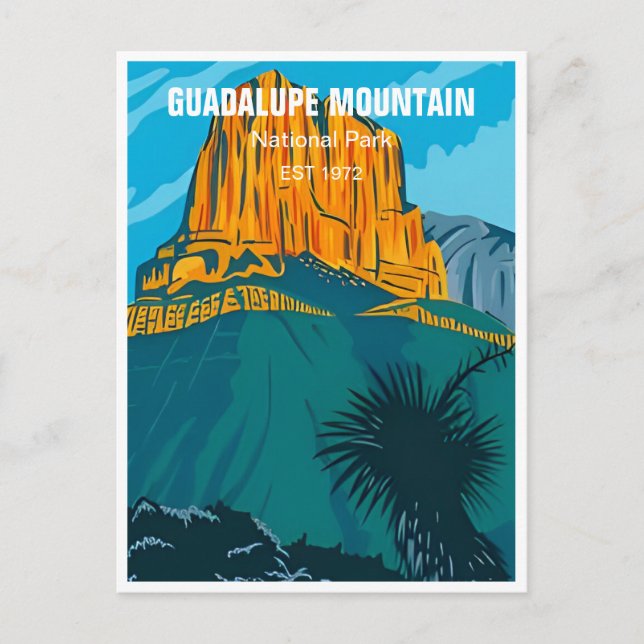Guadalupe Mountains National Park Texas Vintage Postcard (Front)