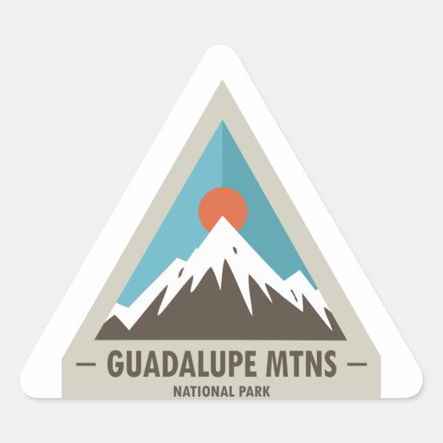 Guadalupe Mountains National Park Triangle Sticker (Front)