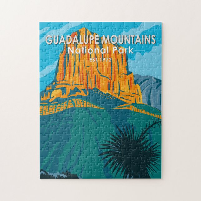  Guadalupe Mountains National Park Vintage Jigsaw Puzzle (Vertical)