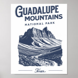 Guadalupe Mountains – National Parks Tx Hiking And Poster